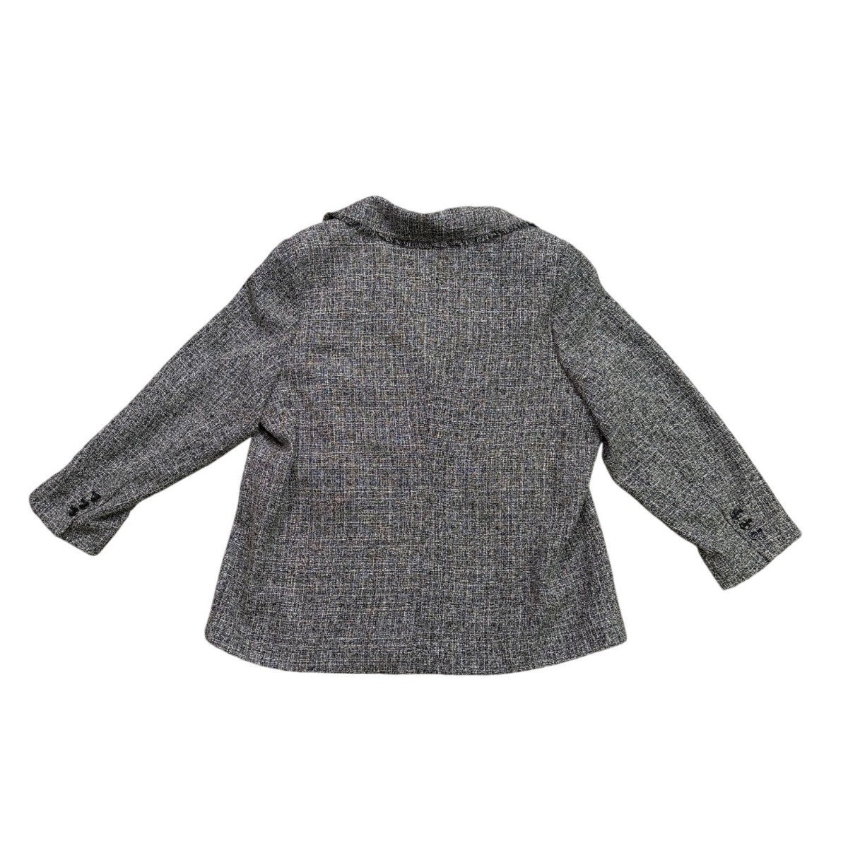 Ulla Popken Womens Black/Grey Tweed Jacket Relaxed Fit Size 16/18