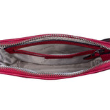 Calvin Klein Women’s Red Faux Leather Chain Strap Zip Closure Crossbody Bag