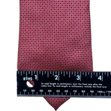 Christian  Red Silk Patterned Neck Tie Woven In Italy Elegant Classic Style