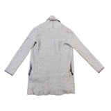 Ann Taylor Womens Gray Chevron Wool Blend Open Front Cardigan Sweater Size SP