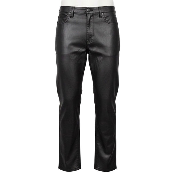 J.Crew Womens Black Faux Leather Pants Slim Fit Straight Leg Design Size 31