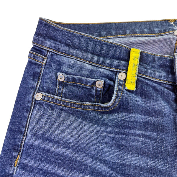 Rag & Bone Womens Blue Cotton Denim Distressed Frayed Hem Jeans Stretch Size 26