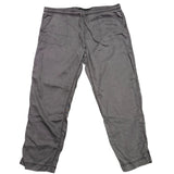 Calvin Klein Womens Gray Stretch Relaxed Fit Pants With Elastic Waist Size XL