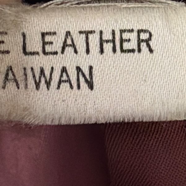 Tfc Women Maroon 100% Genuine Leather Belted Trench Coat Lined With Rayon Sz 8