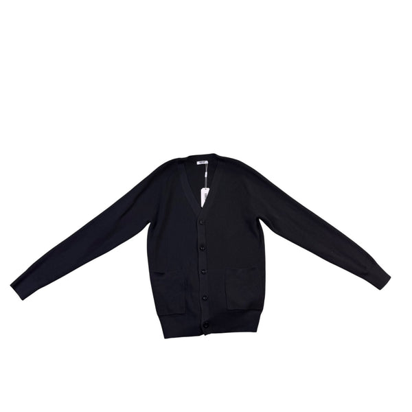 Coofandy Mens Black Cardigan Sweater With Pockets Button-Up Style Size S