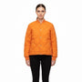 Lucky Brand Womens Orange Quilted Jacket Water-Resistant Durable Size L