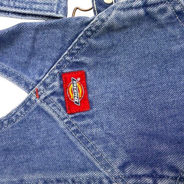 Dickies Mens Blue Denim Workwear Relaxed Fit Bib Overalls Sz 30x30