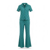 Hurley Womens Teal Button-Up Shirt & Elastic Waist PantsSet Sz XS Set