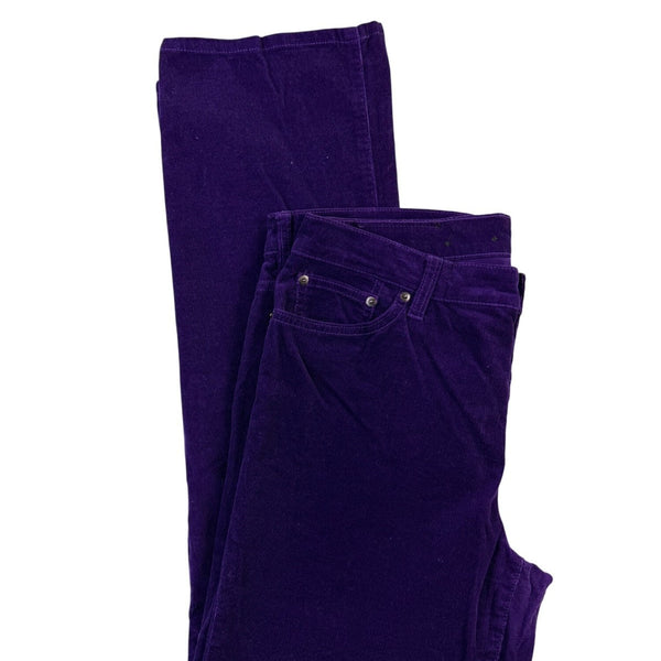Lauren Ralph Lauren Purple Corduroy Womens Classic Straight Jeans Size 12