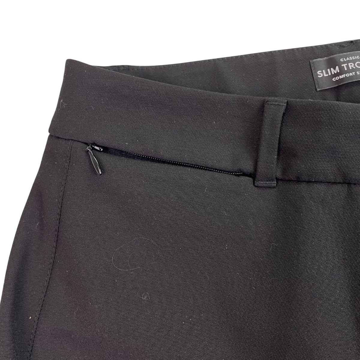 White House Black Market Women Black Cotton/Polyester Slim Trousers Pants Size 6