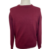 J.Crew Men's Wine Red Crewneck Plush Knit Fabric Sweater Sz L- NWT