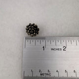 Sterling Silver Floral Design Beaded Stud Earrings 925 Handcrafted Unique Women’