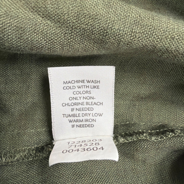 J Jill Womens Olive Linen Tank Shift Dress Sleeveless Relaxed Fit Size M