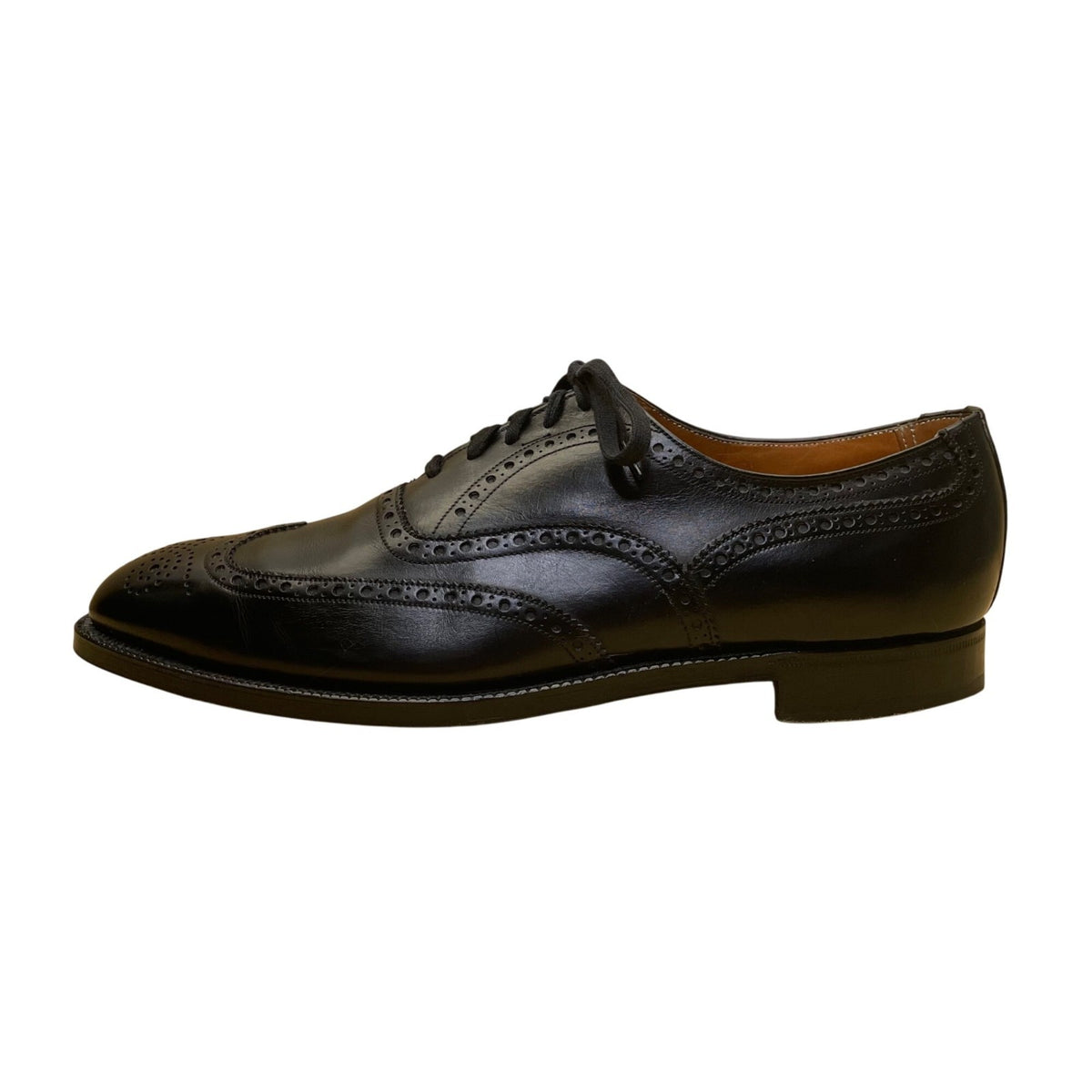 Brooks Brothers Men’s Black Leather Oxford Wingtip Dress Shoes Size 7.5