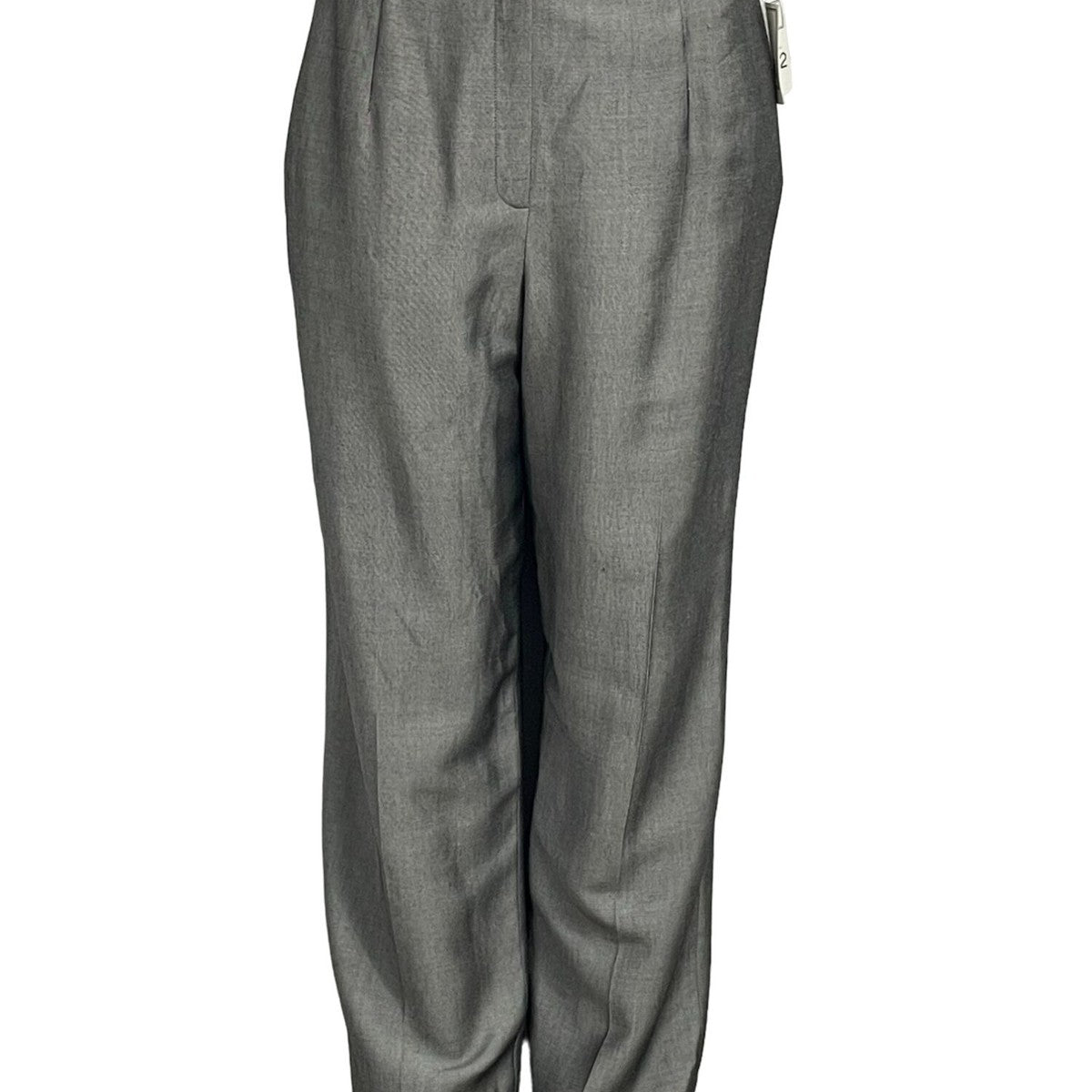 Gianni Womens Gray Wool Blend Trousers Size 12 Tailored Elegance New