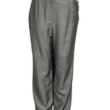 Gianni Womens Gray Wool Blend Trousers Size 12 Tailored Elegance New
