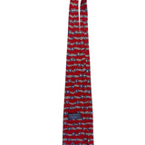 Robert Talbott Mens Red Silk Floral Pattern Tie Hand Sewn Made In Italy