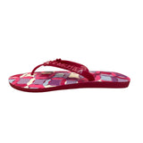 Coach Women’s Red & Purple Floral Rubber Kerrie Flip Flop Sandals Size 11B