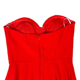 Lulus Womens Red Polyester Strapless Maxi Dress With Sequin Bodice Formal Size M