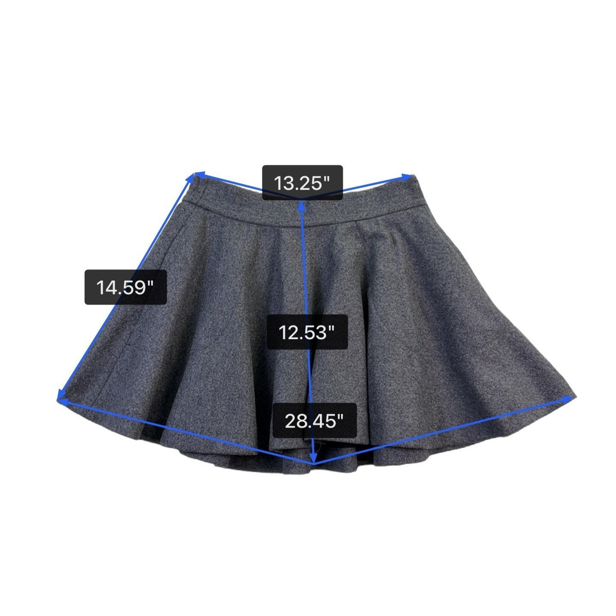 Zara Trafaluc Womens Gray Circle Skirt Classic Flared Design Size S
