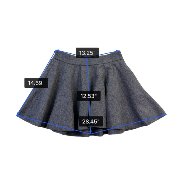Zara Trafaluc Womens Gray Circle Skirt Classic Flared Design Size S