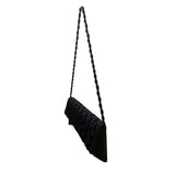 Sondra Roberts Women’s Dark Blue Woven With Tassel Braided Handle Shoulder Bag