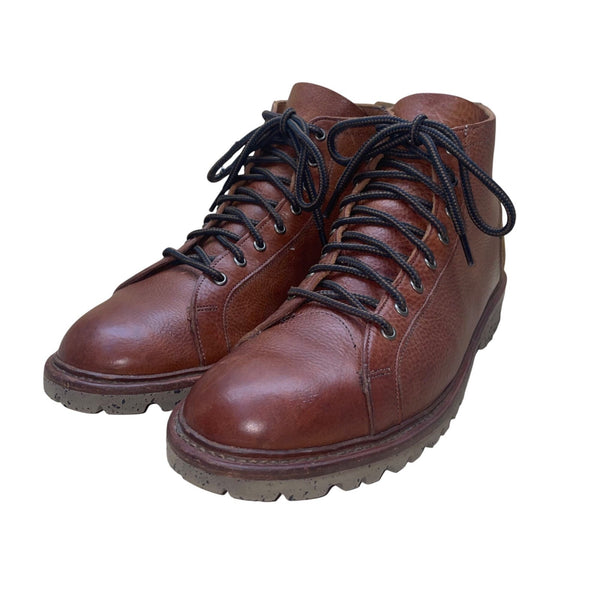 Allen Edmonds Men’s Brown Leather & Suede Lace-Up Discovery Ankle Boots Size 12