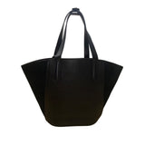 Michael Kors Women’s Black Leather With Logo Accents Portia Small Tote Bag