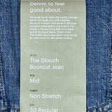 Everlane Mens Blue Denim Slouch Bootcut Jeans 30 Regular New