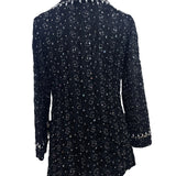 East Orient Womens Black Sequin & Pearl Embellished Jacket Size 8 Lightweight
