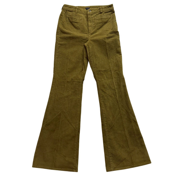 J.Crew Women’s Golden Corduroy Flare Jeans High Waist Size 29T - New