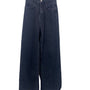 Stradivarius Womens Super Wide-Leg High-Waisted Denim Jeans Black Size 2