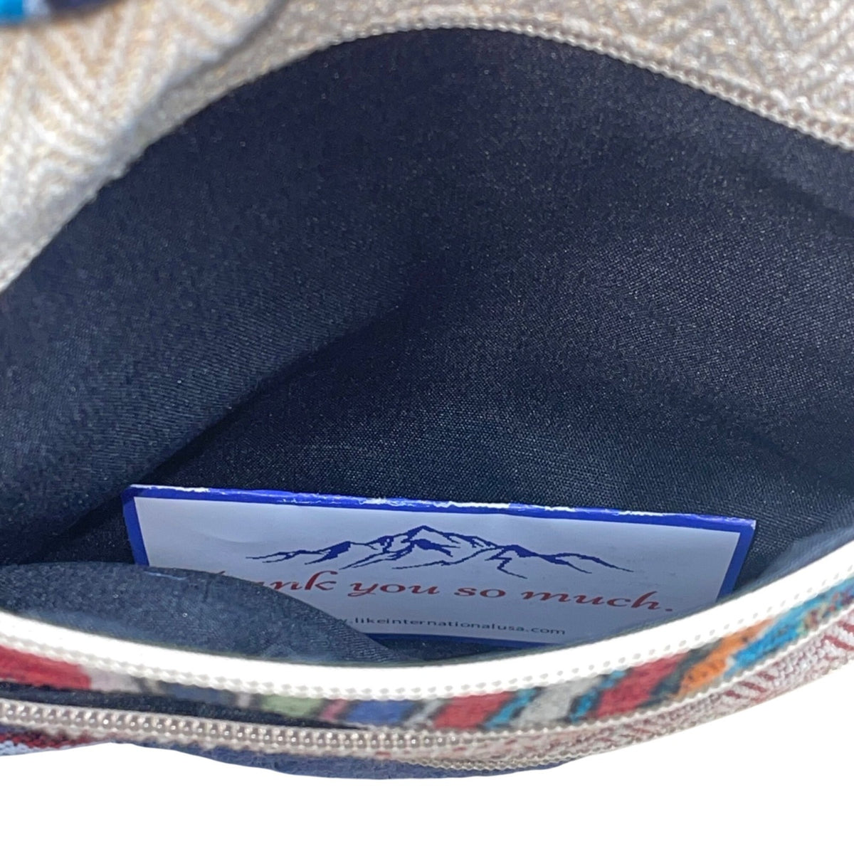 Like International Himalaya Blue Hemp Adjustable Strap MD-go Crossbody Bag