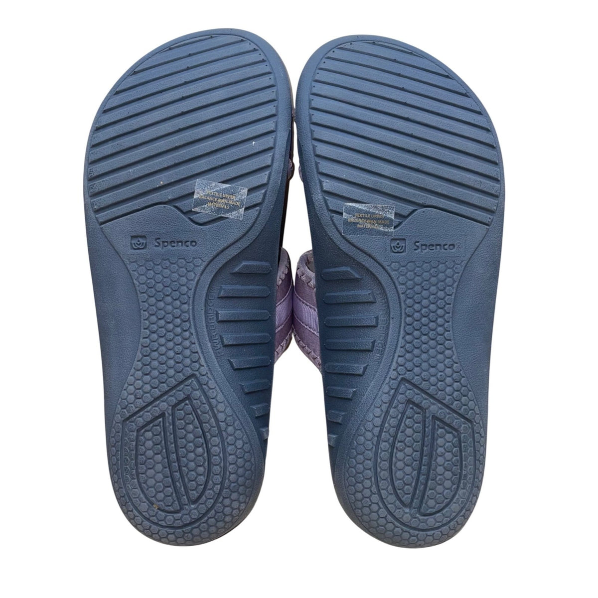 Spenco Women’s Lavender Adhesive Strap Textured Footbed Slide Sandals  Size 7.5