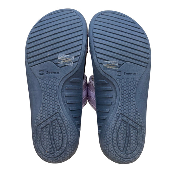 Spenco Women’s Lavender Adhesive Strap Textured Footbed Slide Sandals  Size 7.5
