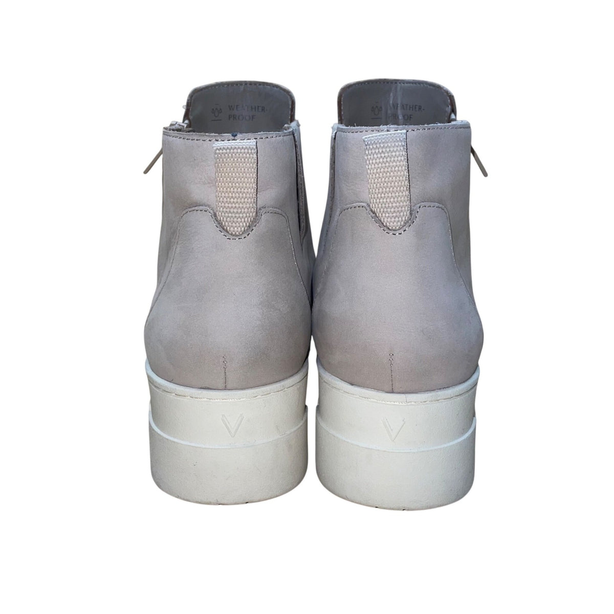 Women’s Taupe Leather Weatherproof Side-Zip Uptown Sur Boots Size 9.5W