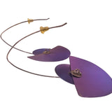 Unknown Unisex Purple/Blue Mixed-Metal Colorful Modern Statement Earrings