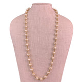 Napier Womens Gold Tone Faux Pearl Necklace Vintage Strand Classic Design