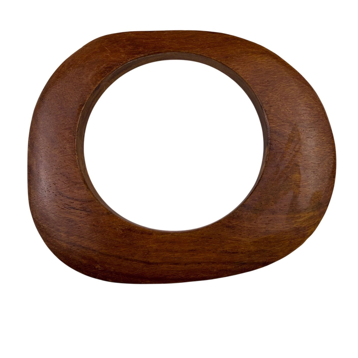 Mahogany Unisex Brown Wood Bangle Bracelet Modern Design One Size Fits Most