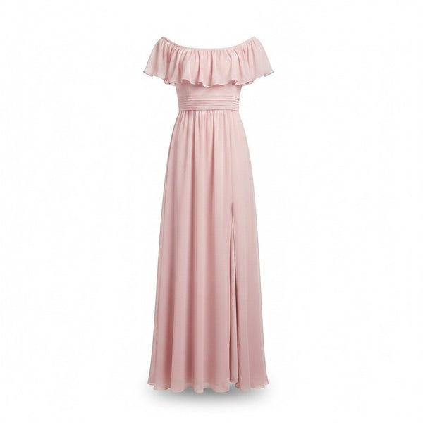 Ever Pretty Womens Pink Polyester Off Shoulder Maxi Dress Size L