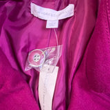 New York & Company Womens Magenta Double-Breasted Trench Coat Size L