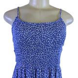 SO Womens Blue Rayon Floral Print Maxi Dress Size S