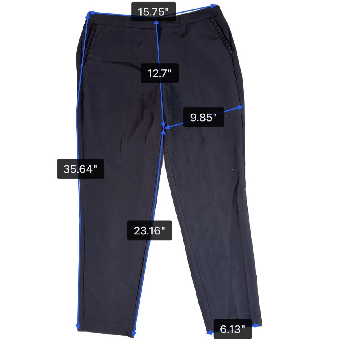 Zac & Rachel Womens Black Slim Fit Ankle Pants Size 8