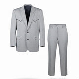 Circle S Mens Gray Wool Blend Western Suit Jacket & Pants Midweight Size 50R