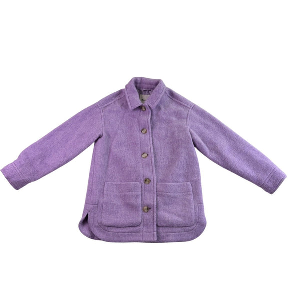 Madewell Womens Lavender Button-Up Coat With Dual Pockets & Lining Sz XS