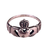 Sterling Silver 925 Womens Claddagh Ring Irish Triquetra Heart Design Size 6 