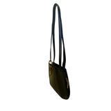 Valentino Orlandi Made In Italy Women’s Black Leather Gold Hardware Shoulder Bag