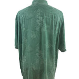 Tommy Bahama Mens Green Silk Floral Hawaiian Short Sleeve Button-Up Shirt...