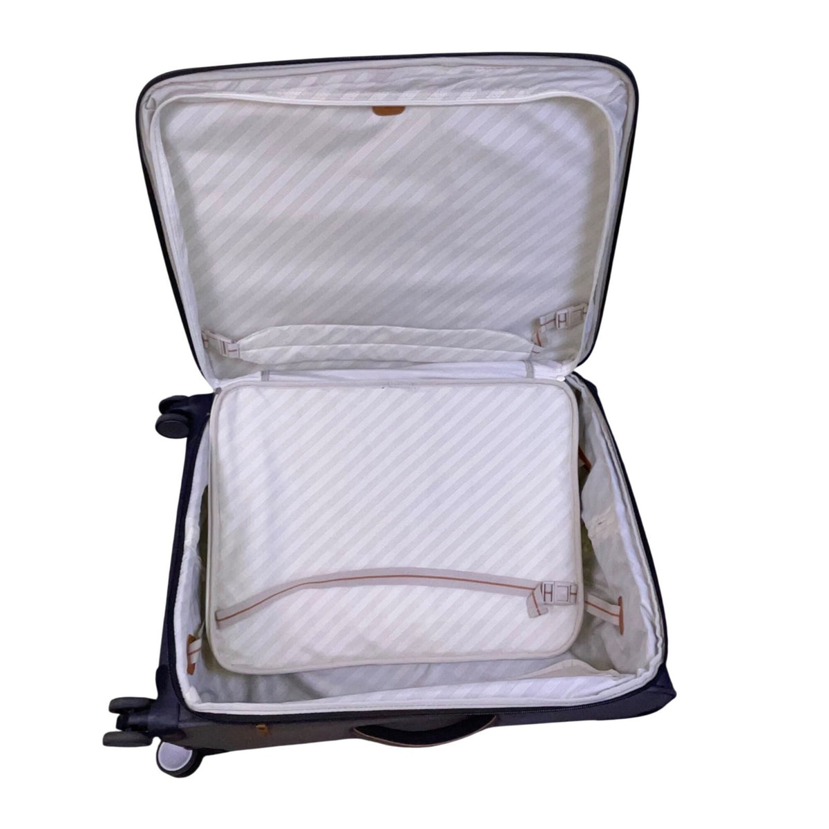 Ricardo Men’s Gray & Blue Blend Nylon 4-Wheel Spinner Expandable Travel Luggage