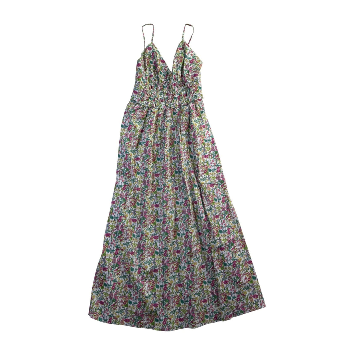 J.Crew Women Multicolor Cotton Maxi Sundress Floral Sleeveless Size 2